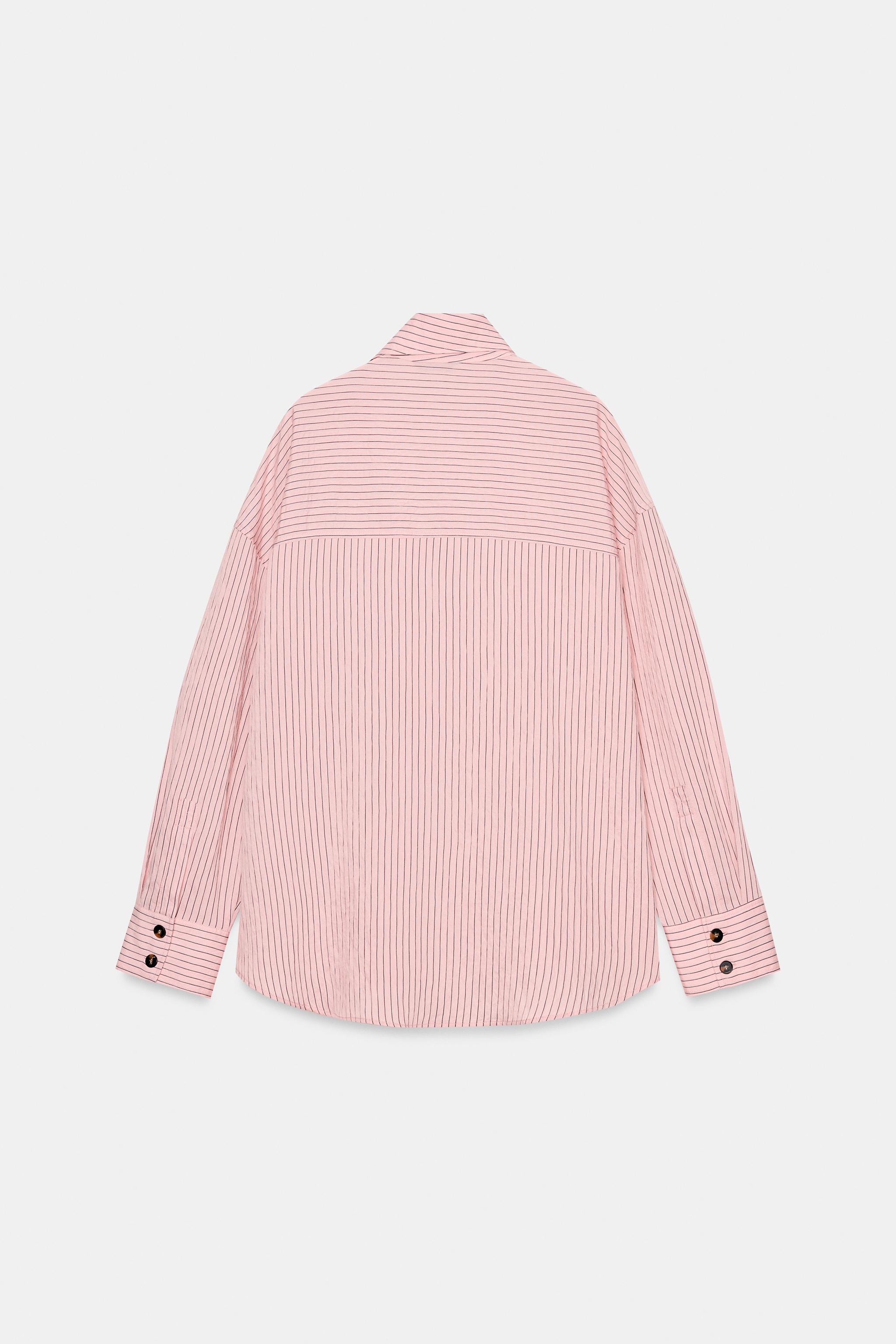STRIPED HIGH NECK SHIRT